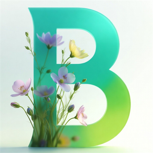 The Bloom Autism Support logo: a green letter B with wildflowers